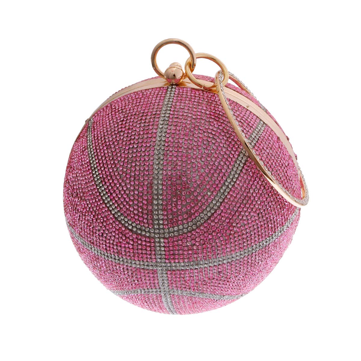 Pink Rhinestone Basketball Clutch