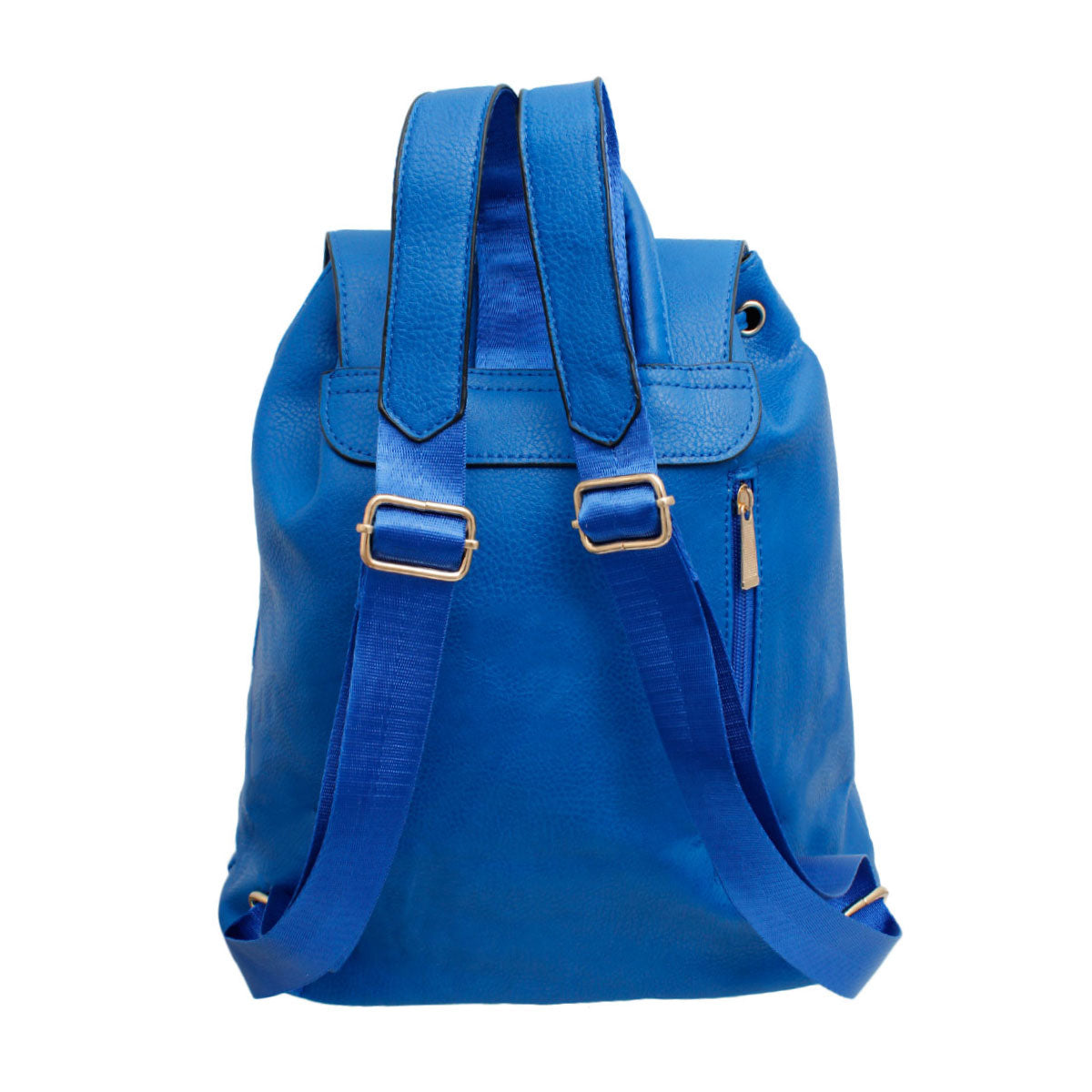 Blue Zipper Pocket Backpack