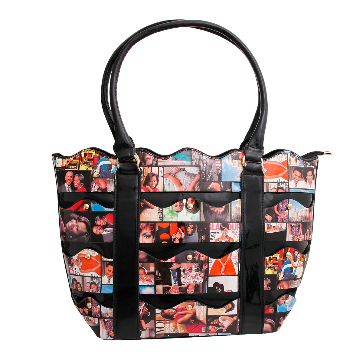 Black Michelle Obama Cut Out Tote