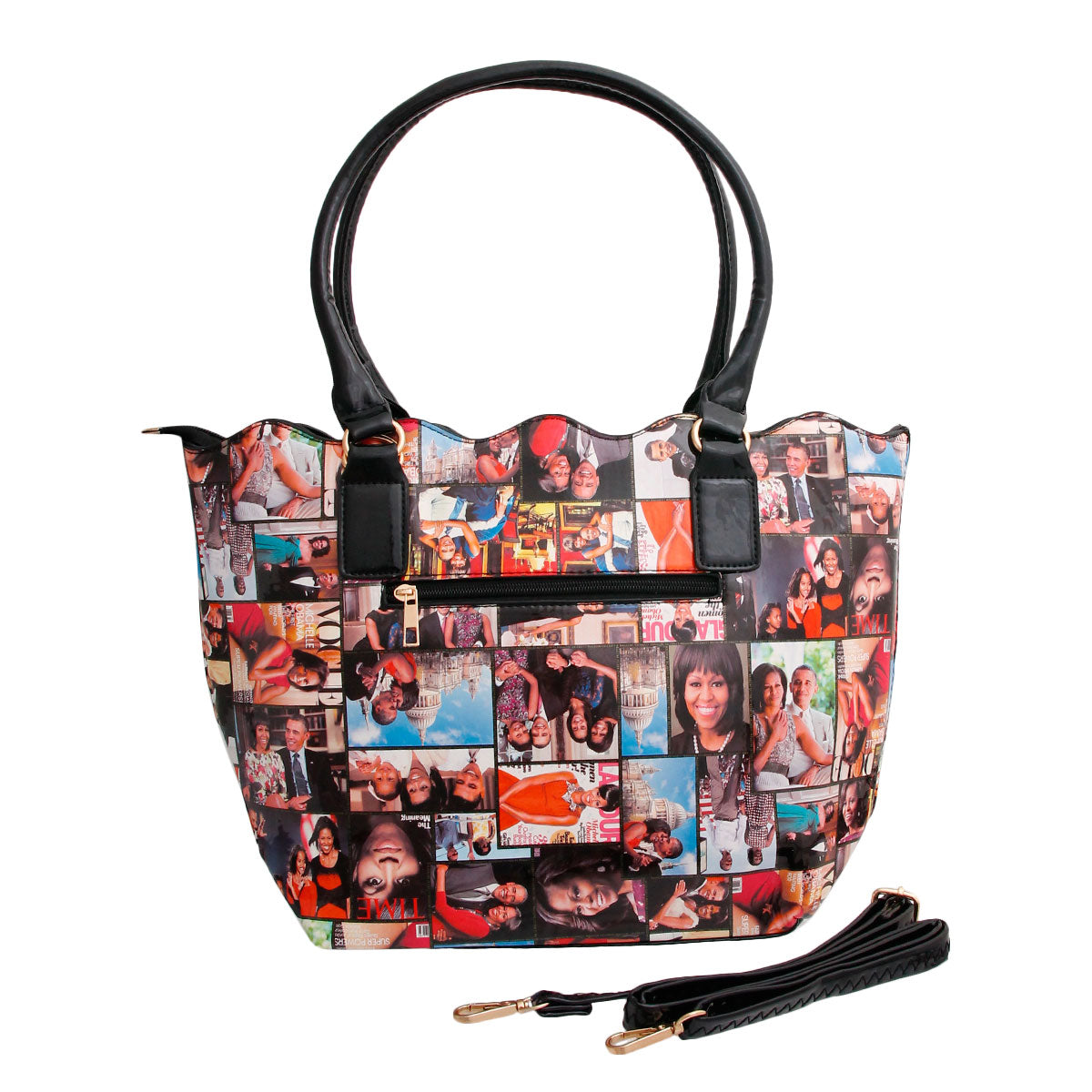 Black Michelle Obama Cut Out Tote