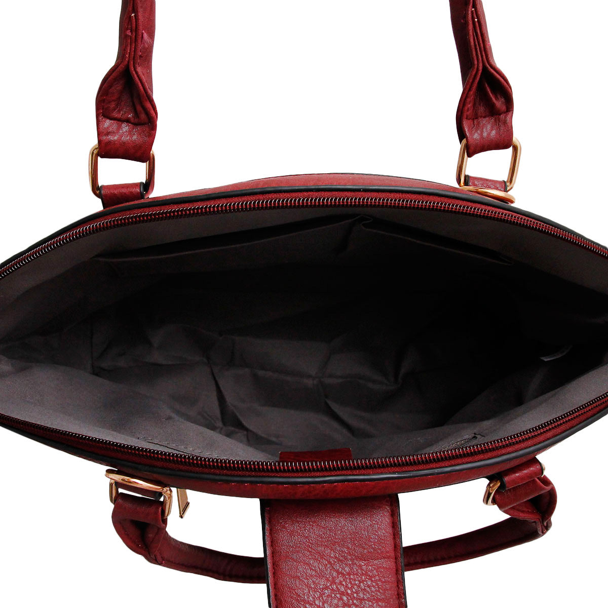 Purple Painted Flower Zipper Bag