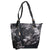 Black and White Painted Flower Tote Bag Set