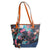 Navy Painted Flower Tote Bag Set