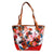 Red Painted Flower Tote Bag Set