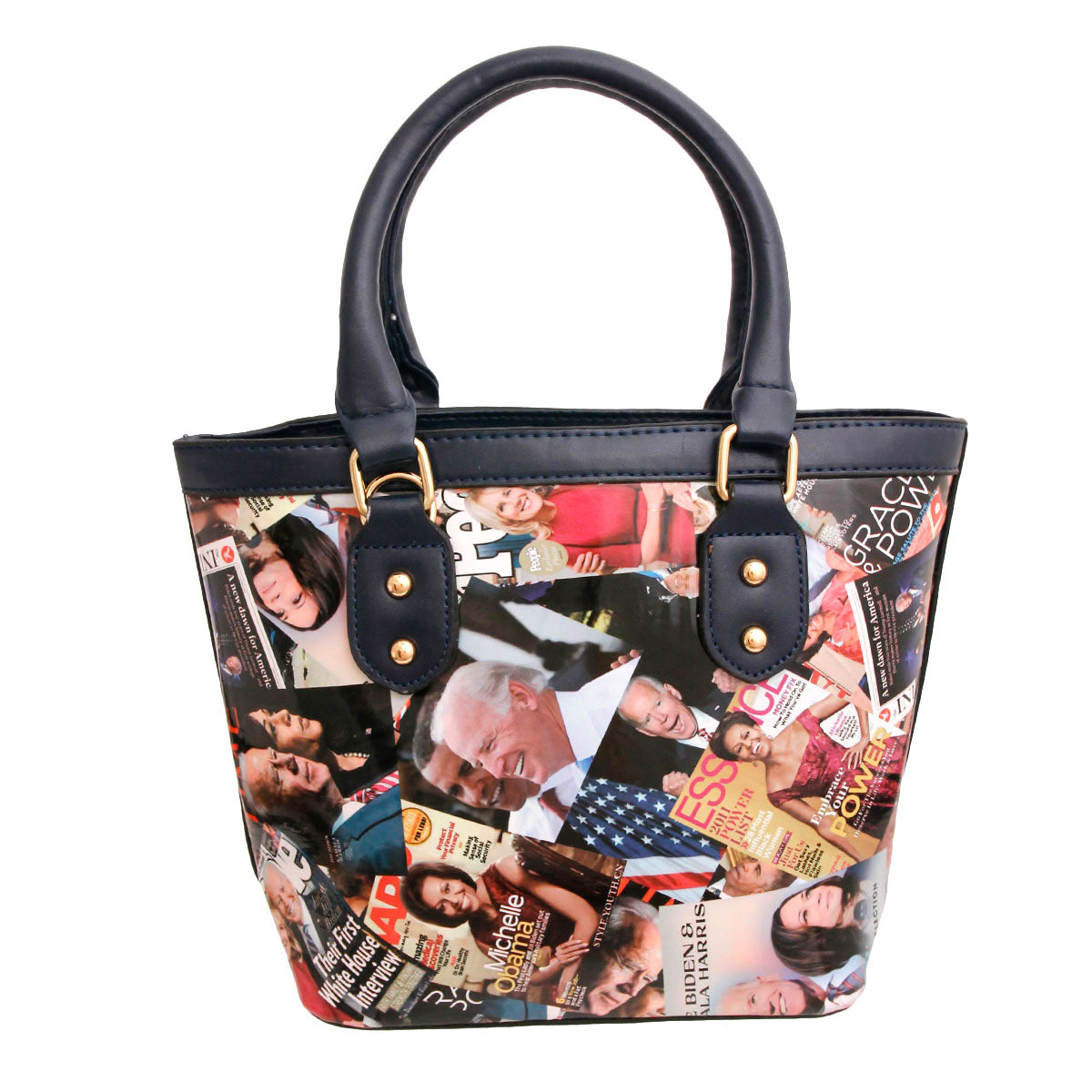 Navy Kamala, Biden and Obama Handbag Set