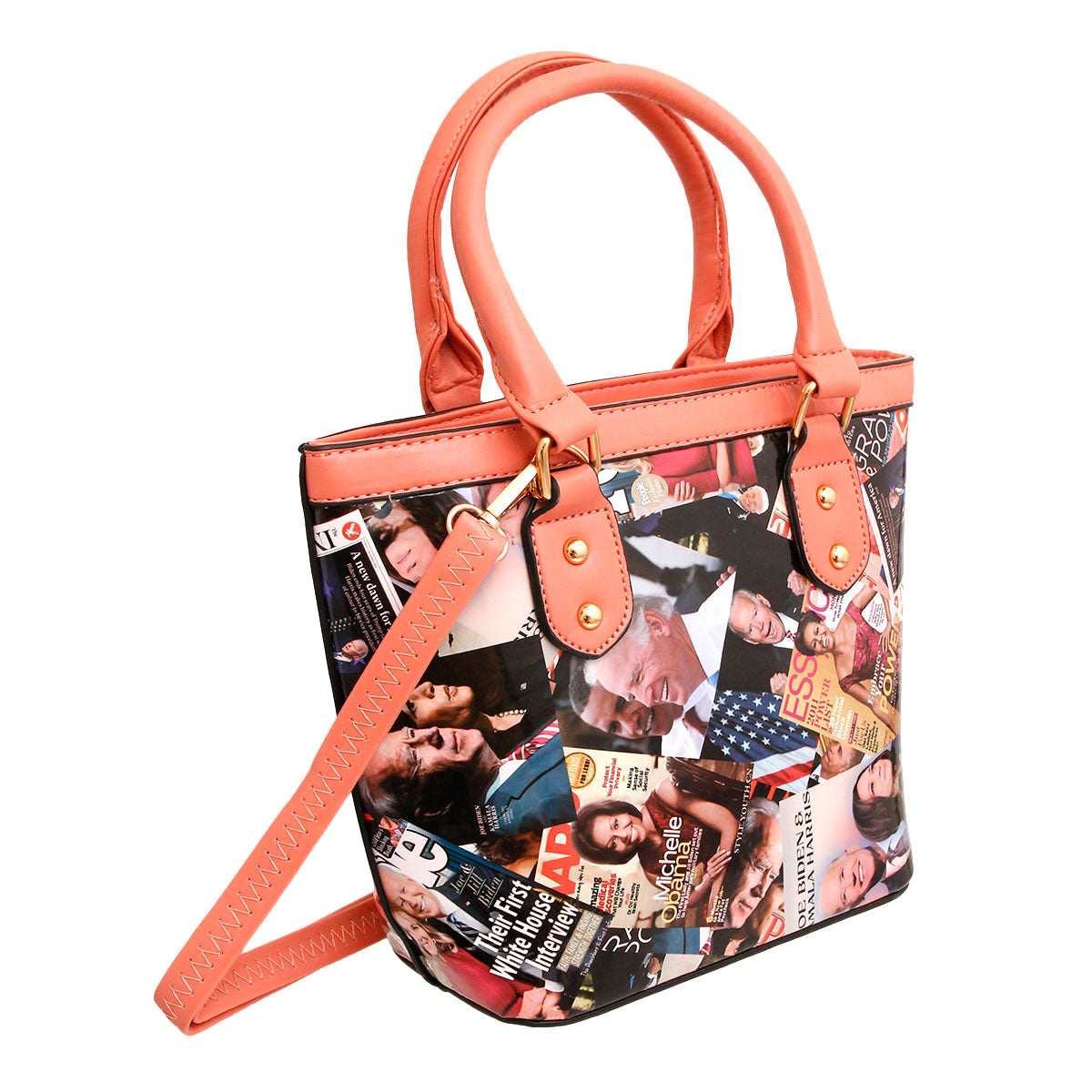 Pink Kamala, Biden and Obama Handbag Set
