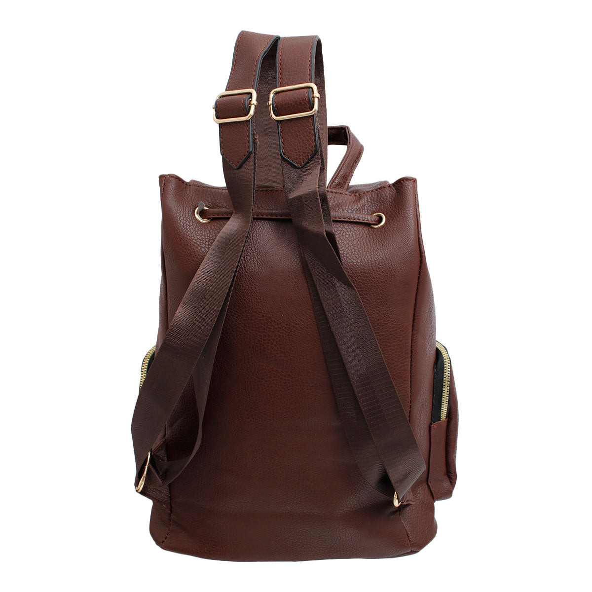 Brown Triple Pocket Backpack