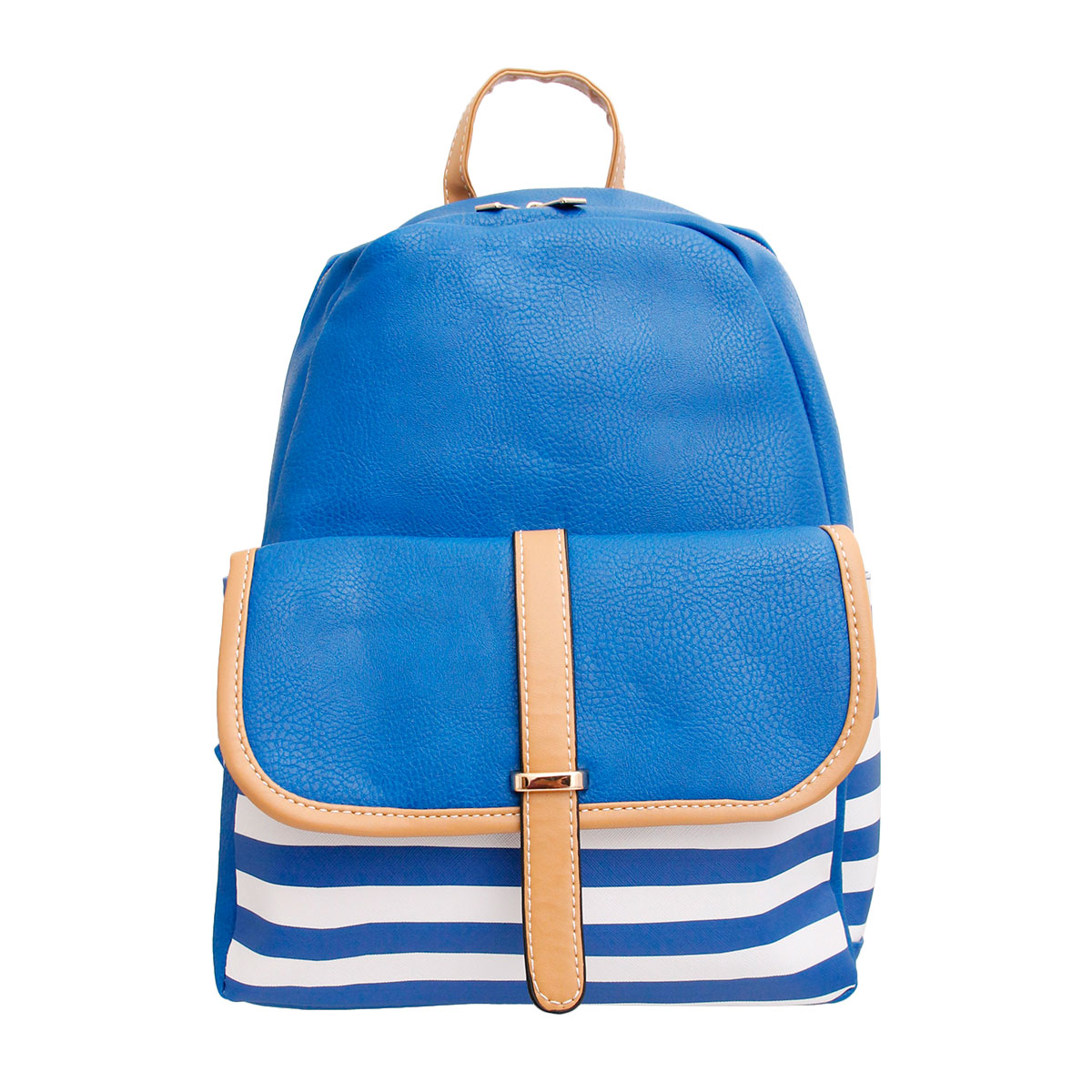 Blue and White Stripe Backpack