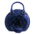 Blue Rose Rounded Handbag