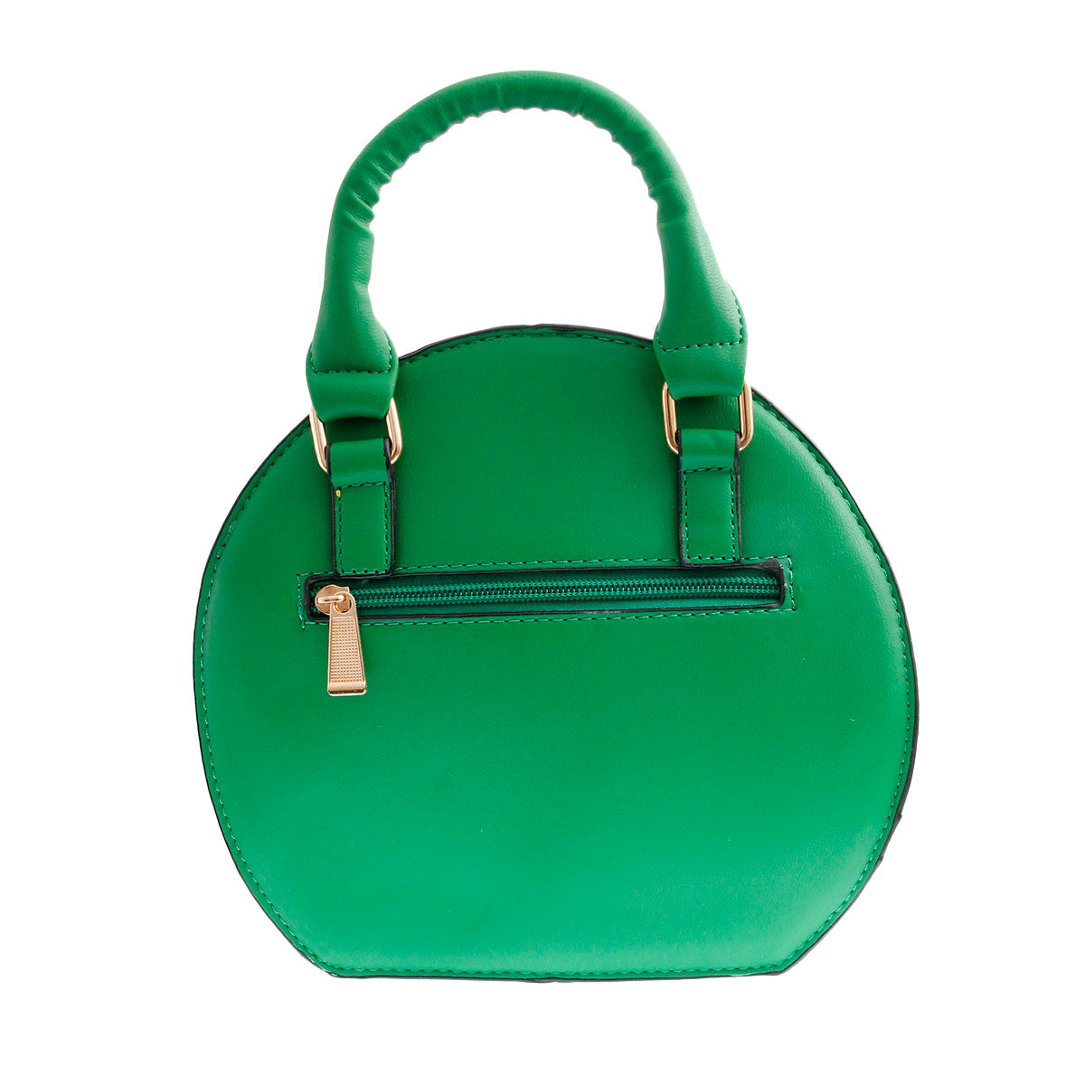 Green Rose Rounded Handbag