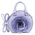 Purple Rose Rounded Handbag