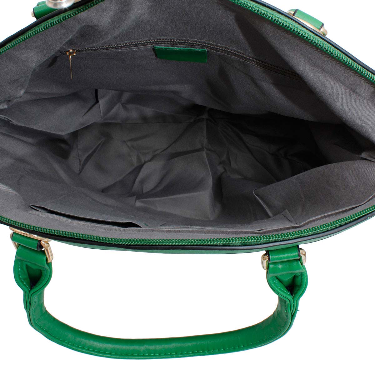 Green Croc Zipper Tote Handbag