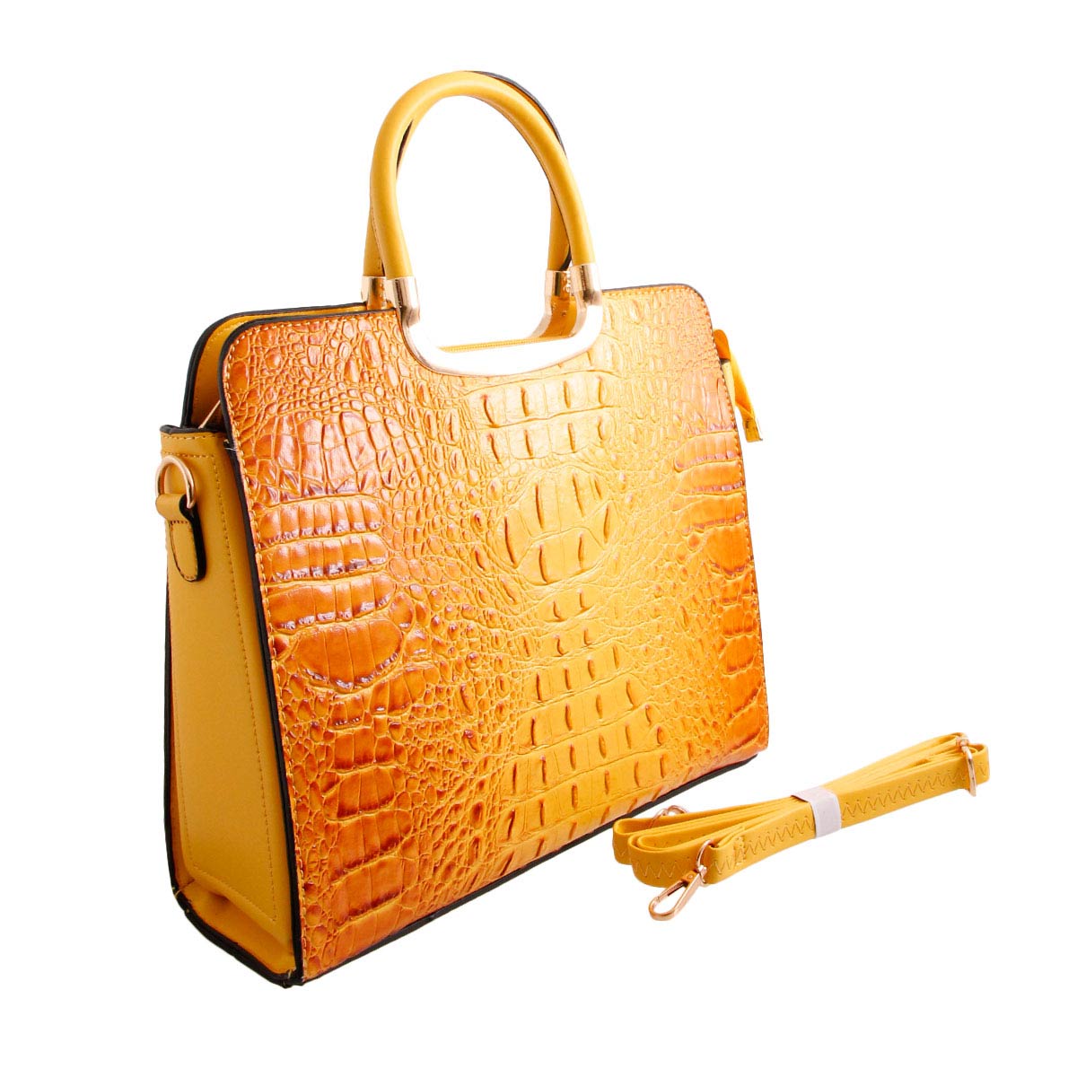 Yellow Croc Tote Bag