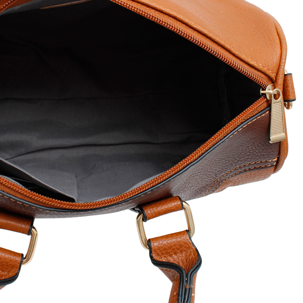 Dripping Brown Mini Duffel Handbag