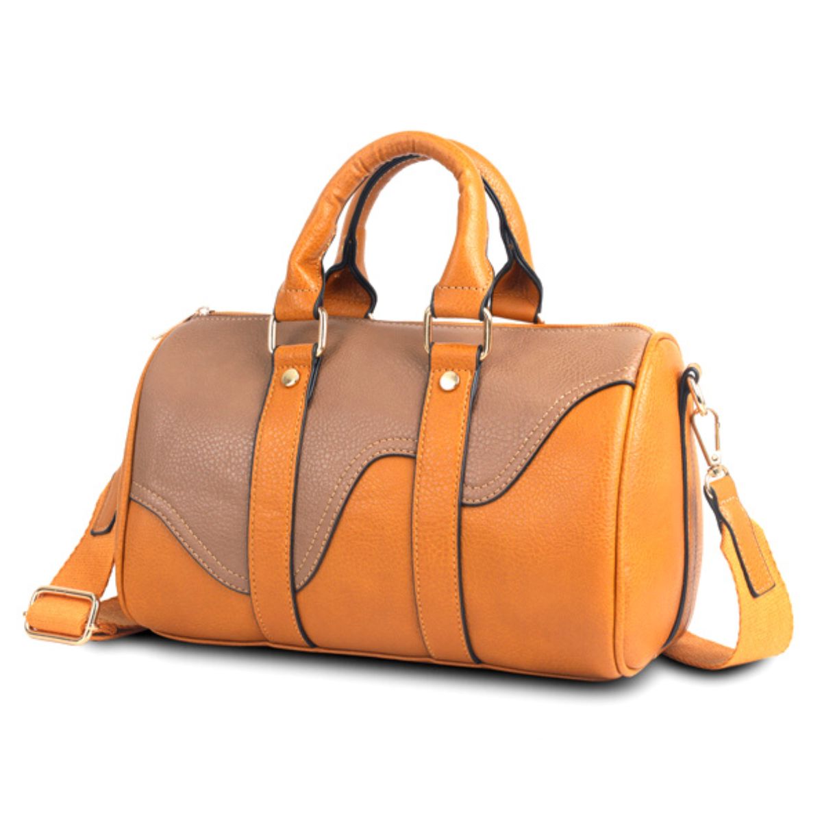 Dripping Camel Mini Duffel Handbag