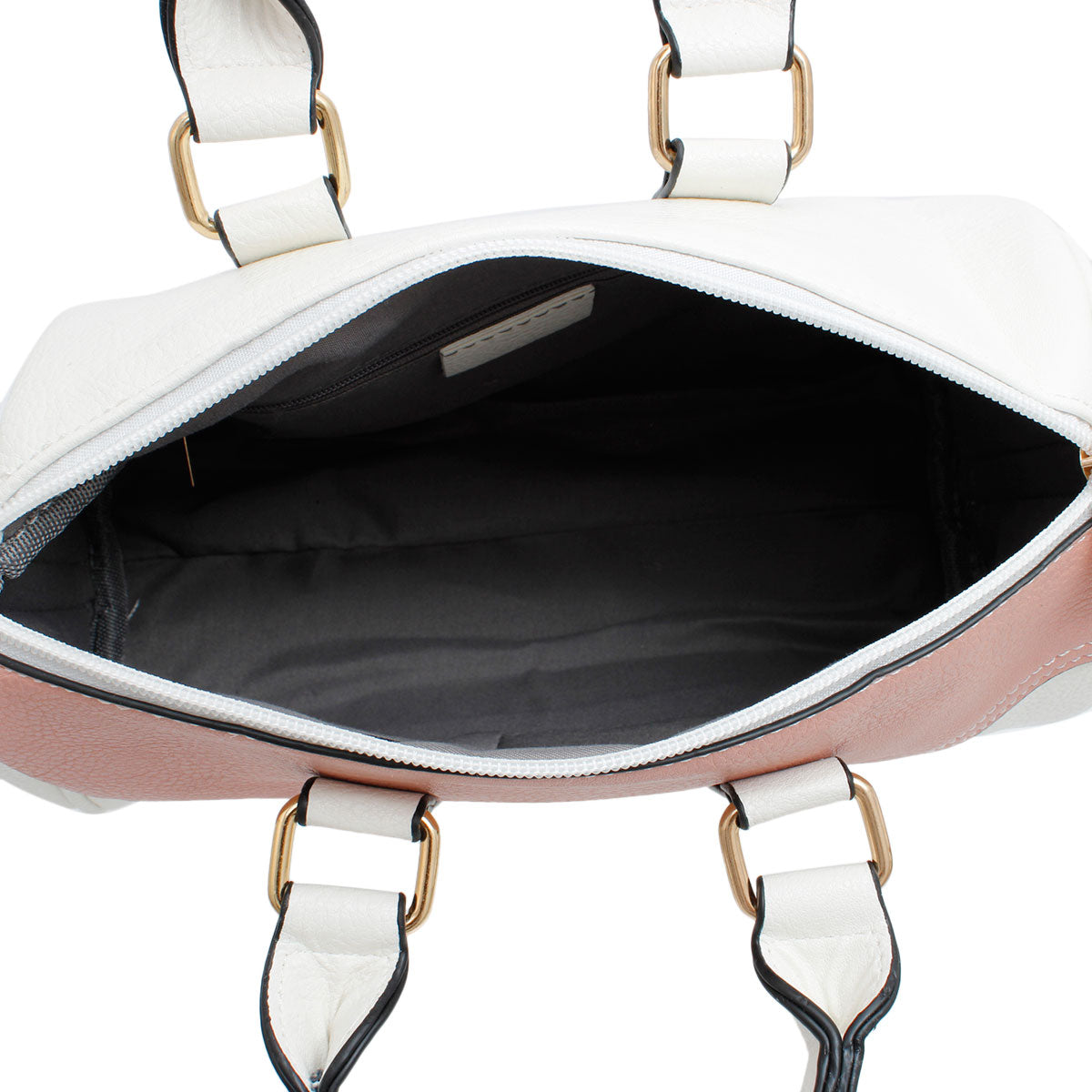 Dripping White Mini Duffel Handbag