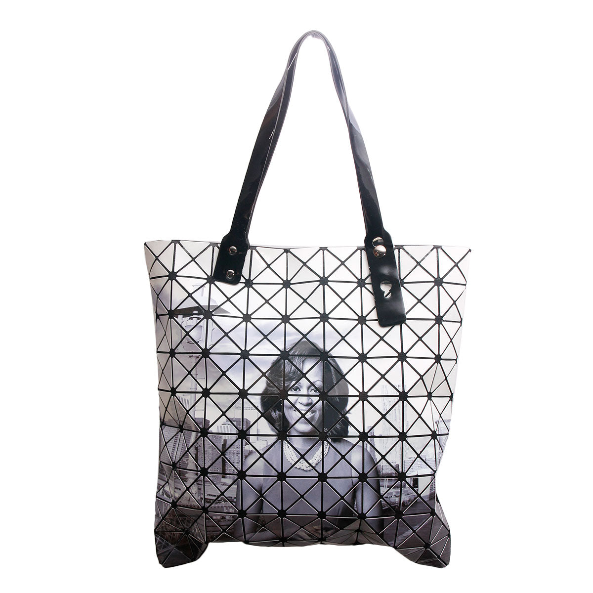 Michelle Obama Black and White Prism Tote