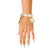 Gold Ball White Designer 5 Charm Bracelet