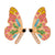 Pink Rhinestone Butterfly Studs