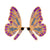 Purple Rhinestone Butterfly Studs