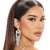 M Rhinestone Fringe Earrings