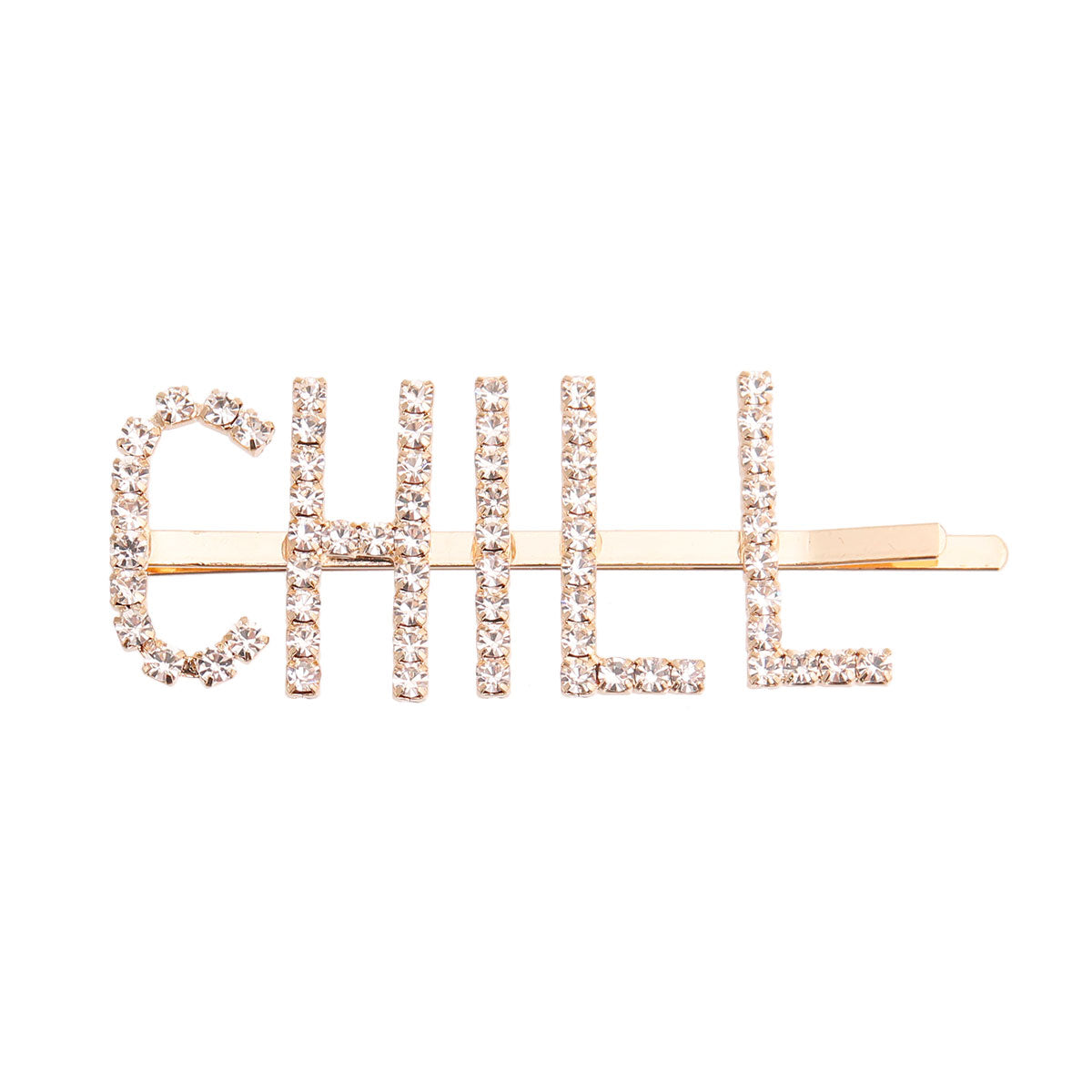 Gold CHILL Sparkle Hair Pin