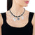 Silver and Black Perfume Charm Necklace