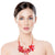 Red Crystal Flower Collar Set