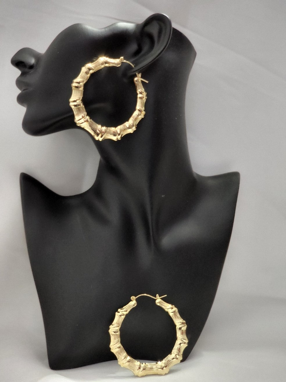 gold filled bamboo earrings