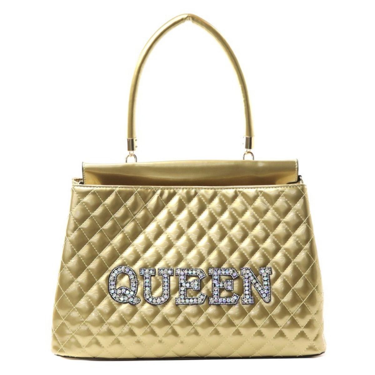 Gold Quilted Queen Tote Handbag