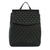 Black Quilted Convertible Backpack