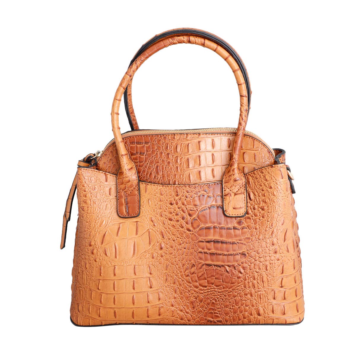 Brown Crocodile Tote and Clutch Set
