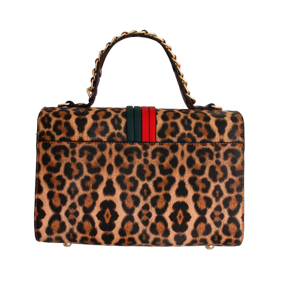 Leopard Leather Designer Satchel Set
