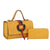 Mustard Leather Designer Satchel Set