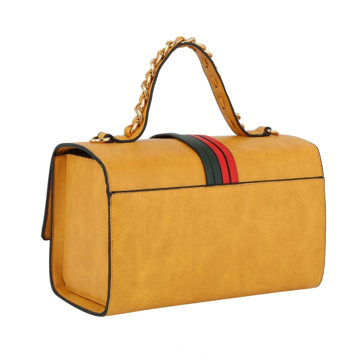 Mustard Leather Designer Satchel Set