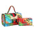 Designer Blue Red Graffiti Satchel Bag Set