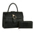 Black Croc Bee Satchel Handbag Set