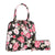 Black Floral Tall Dome Satchel Bag Set