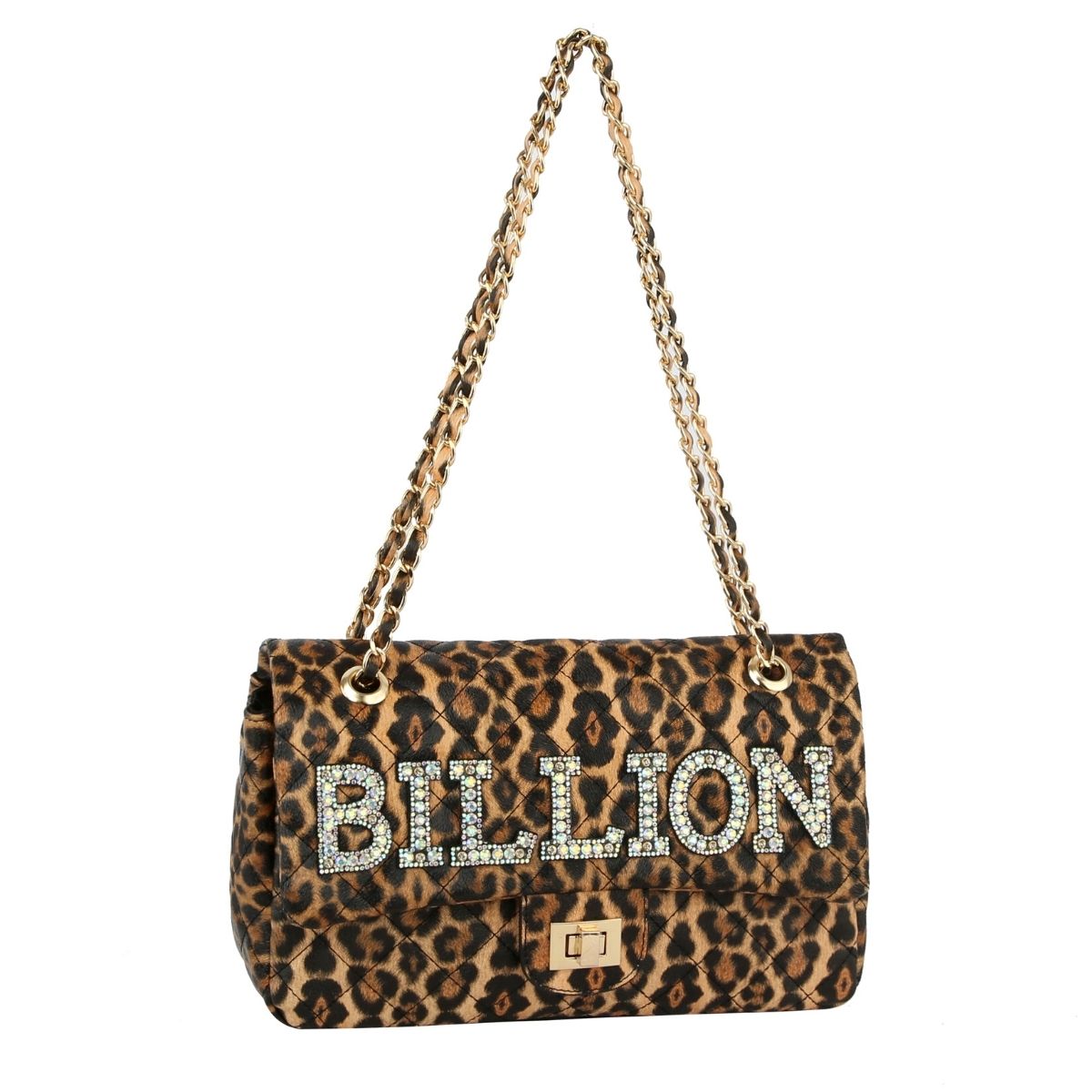 BILLION Leopard Brown Quilted Handbag