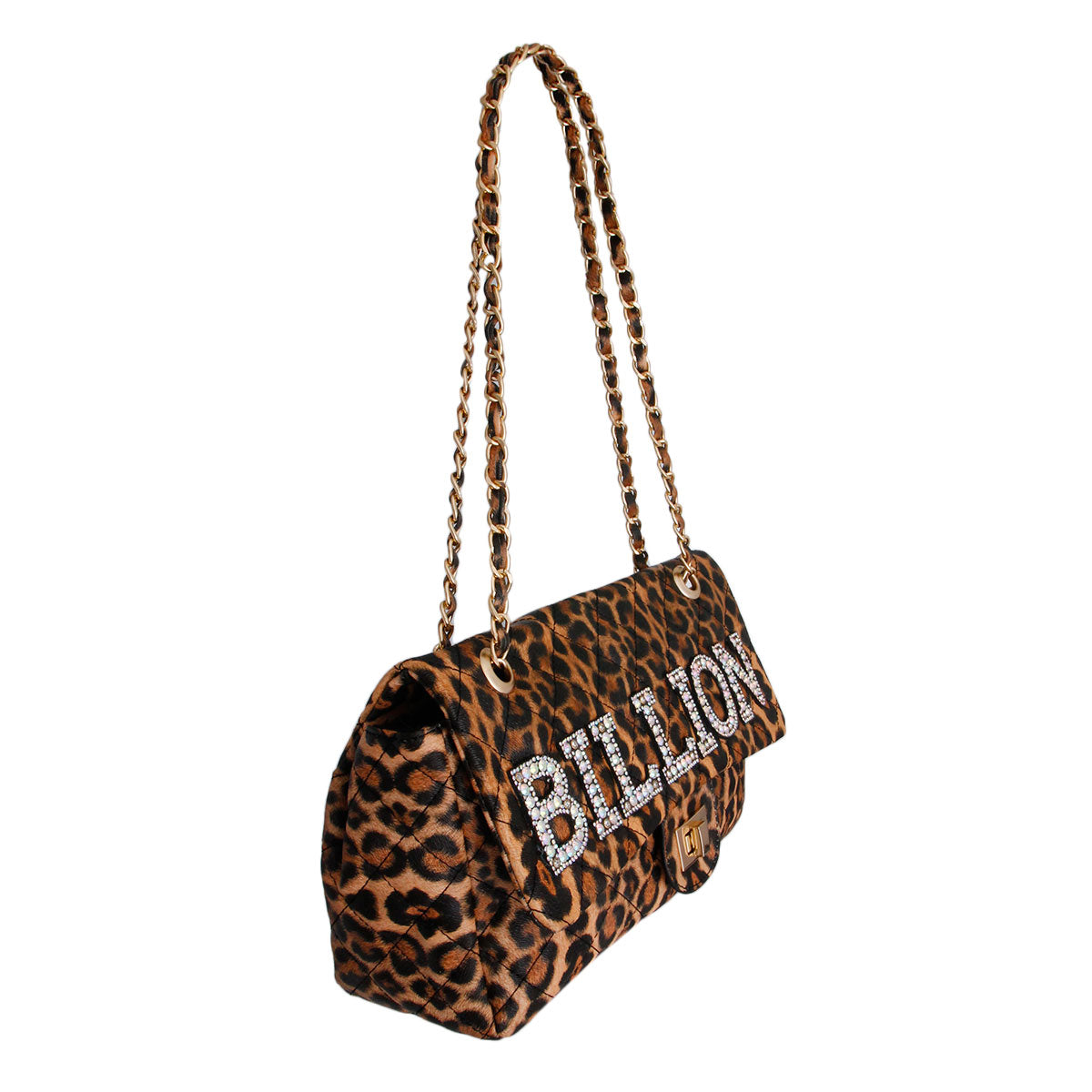 BILLION Leopard Brown Quilted Handbag