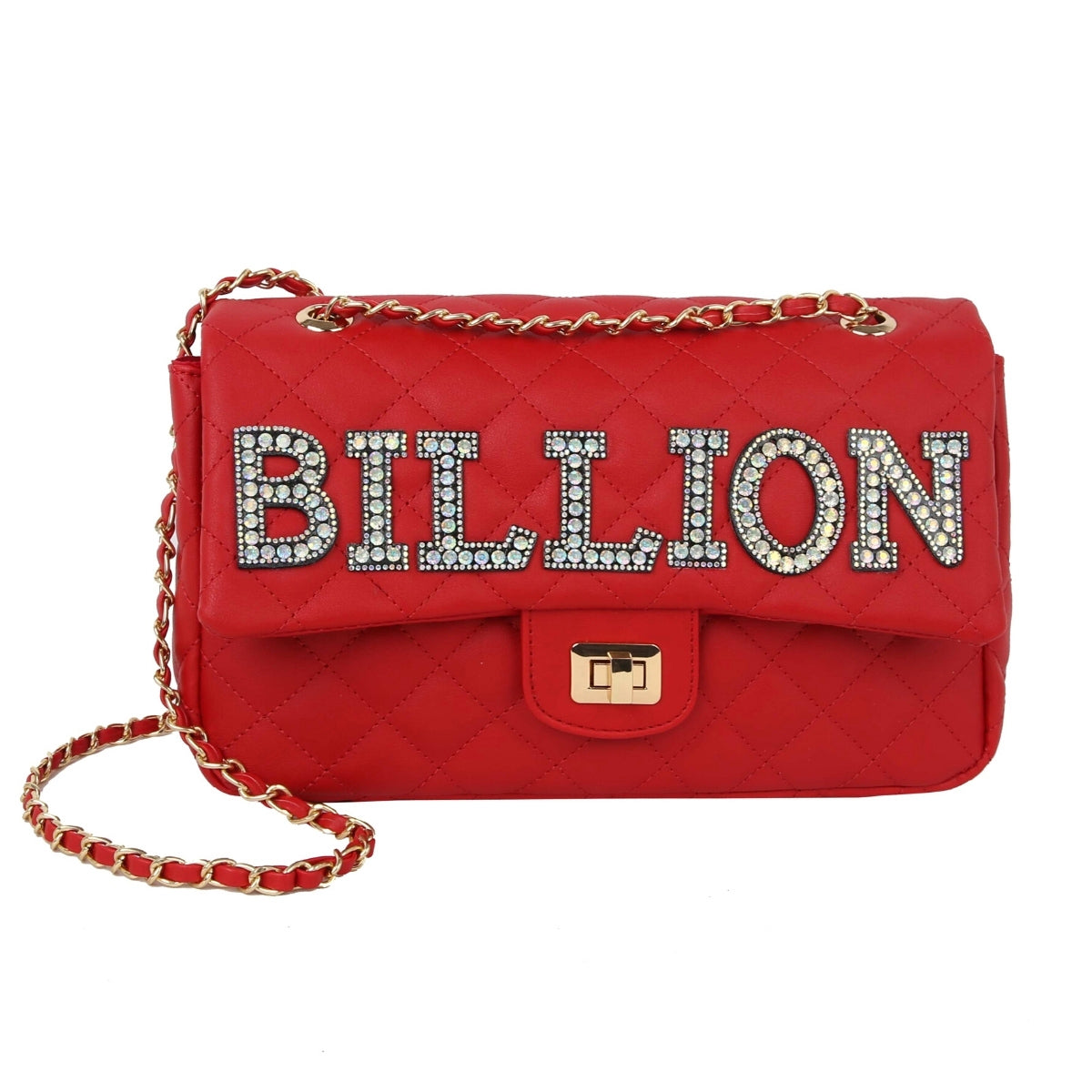 BILLION Red Quilted Handbag