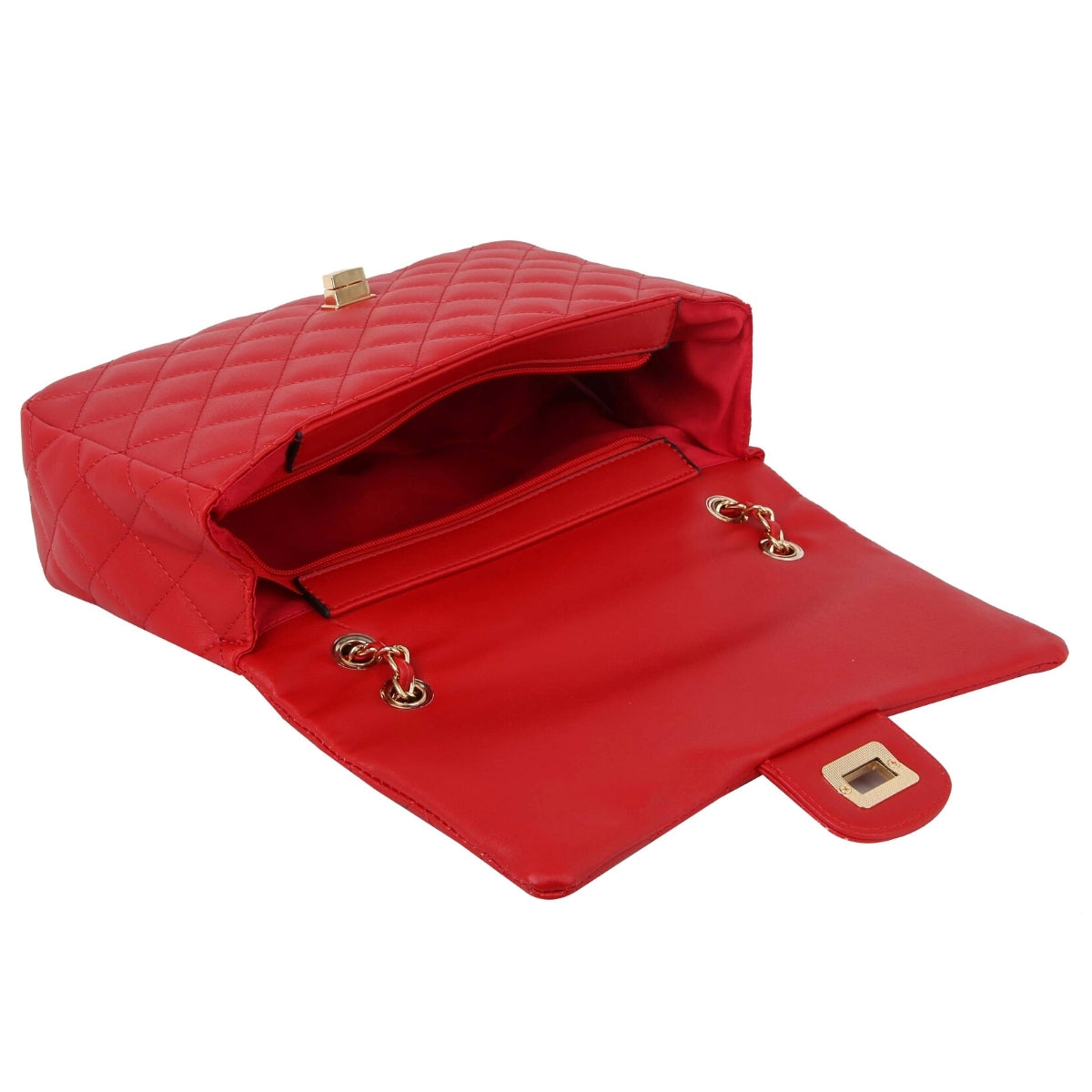 BILLION Red Quilted Handbag