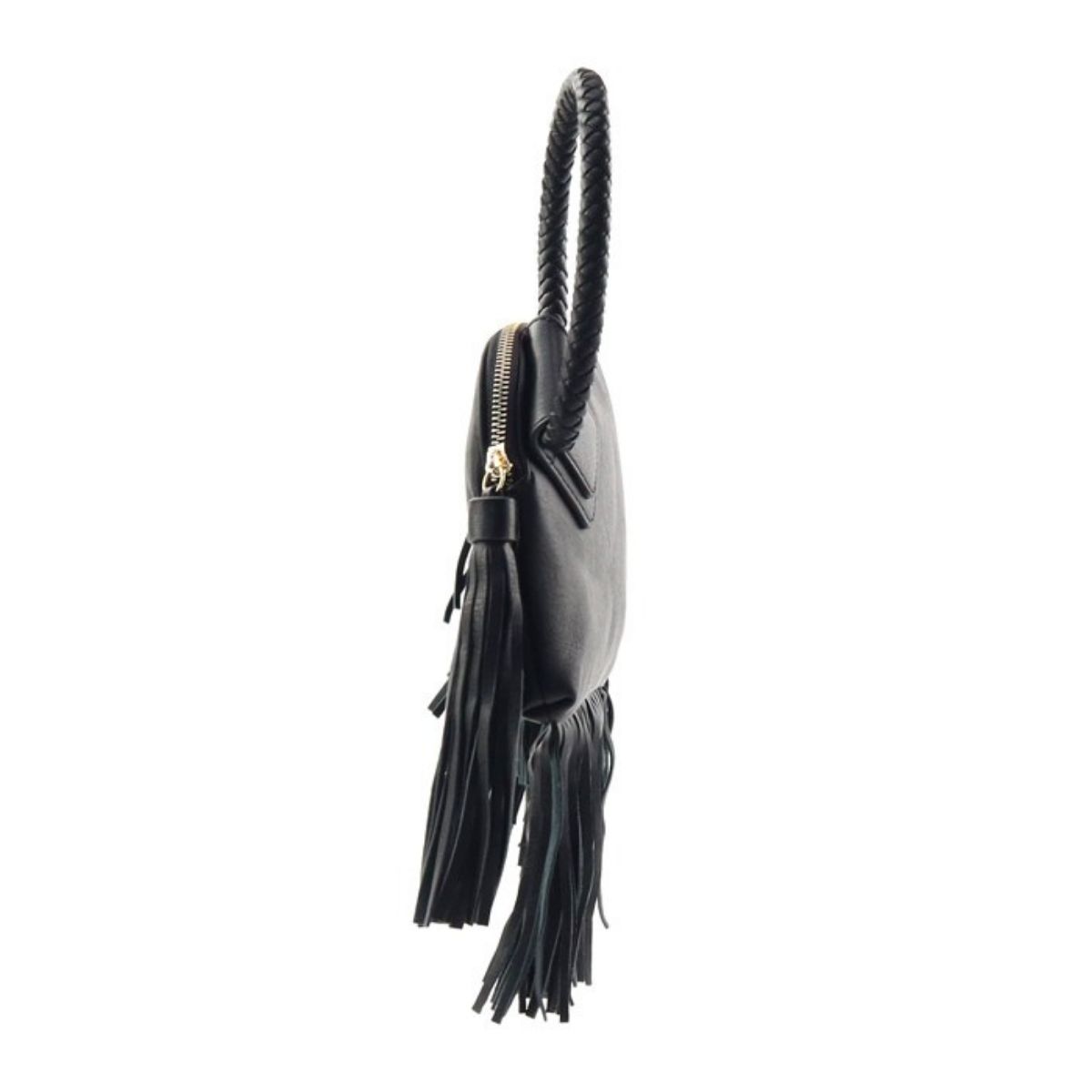 Black Fringe Bangle Wristlet