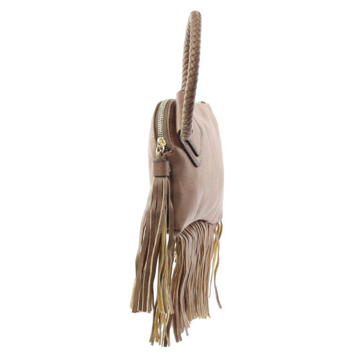 Mocha Fringe Bangle Wristlet