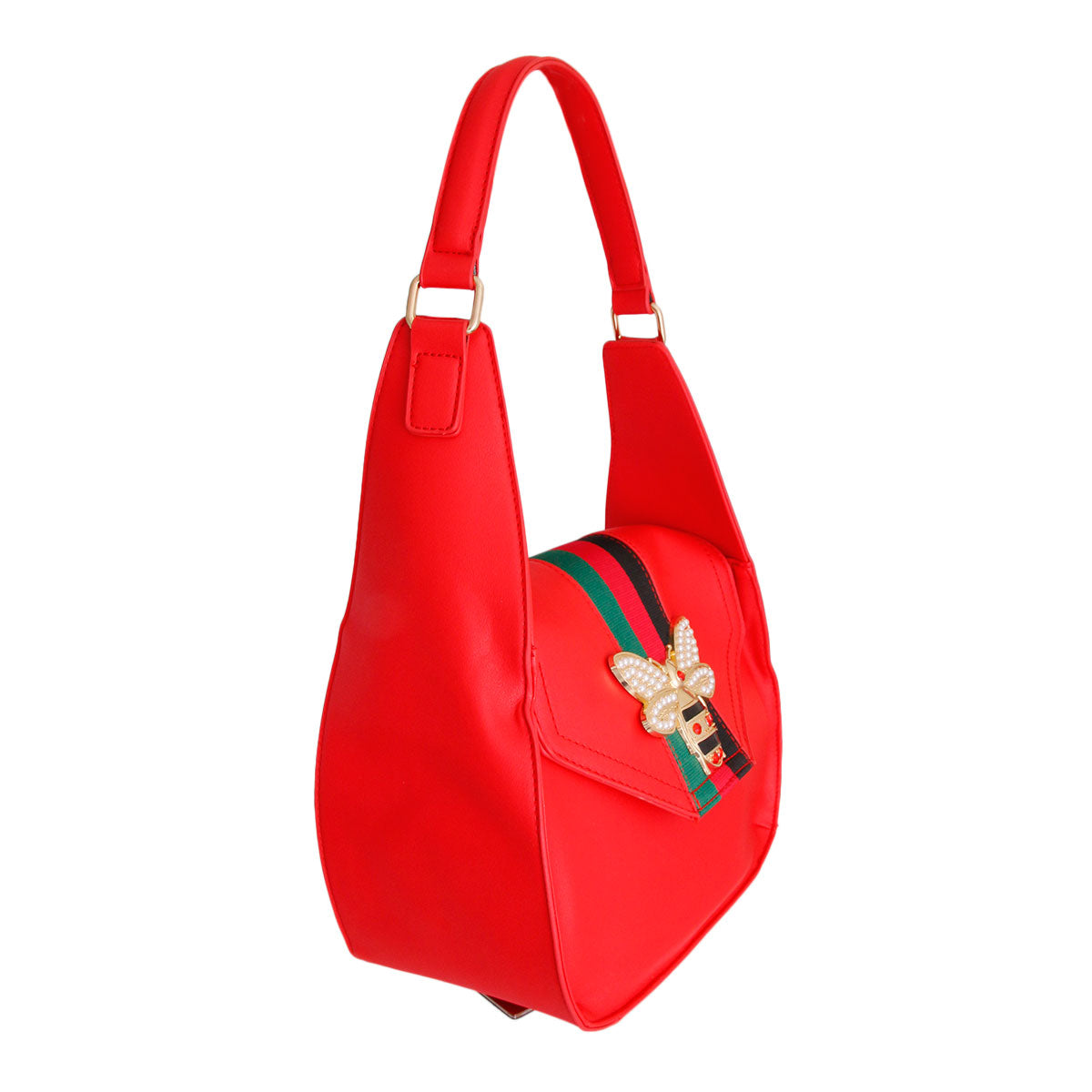 Red Designer Hobo Shoulder Bag Set