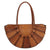 Brown Croc Half Moon Tote Handbag