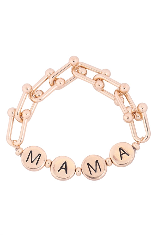 Mama gold stretch bracelet