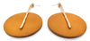 Orange wooden drop earring