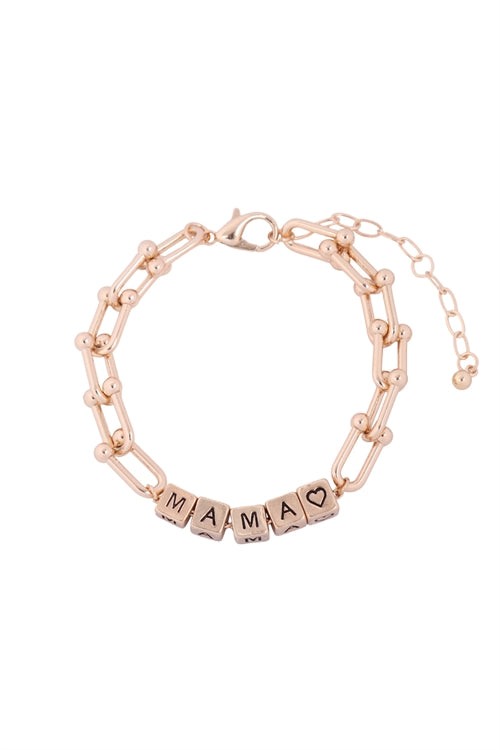 Gold mama bracelet