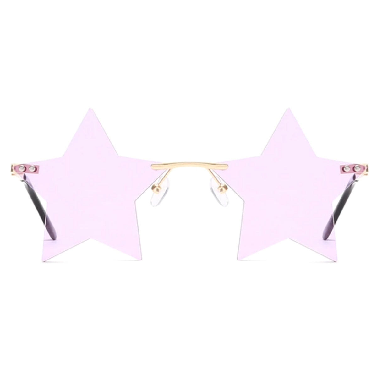 Purple Superstar Rimless Sunglasses
